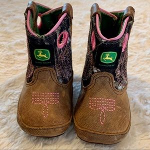John Deere baby girl cowboy boots